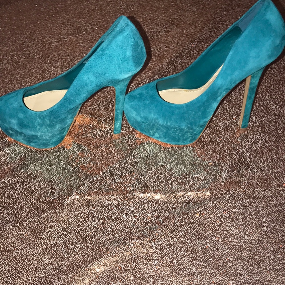 🐝 Teal Steve Madden Pumps 7.5